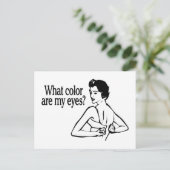 Welke kleur is mijn ogen Retro? Briefkaart (Staand voorkant)