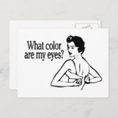 Welke kleur is mijn ogen Retro? Briefkaart (Voorkant / Achterkant)
