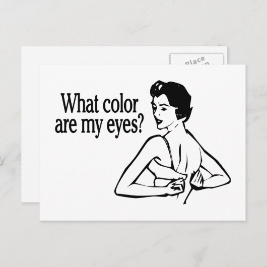 Welke kleur is mijn ogen Retro? Briefkaart (Voorkant / Achterkant)