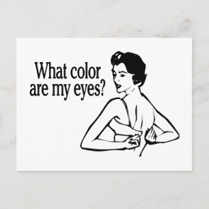 Welke kleur is mijn ogen Retro? Briefkaart