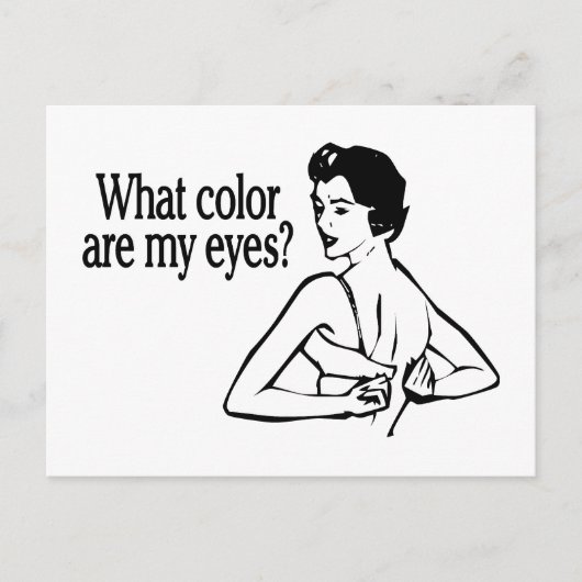 Welke kleur is mijn ogen Retro? Briefkaart (Voorkant)
