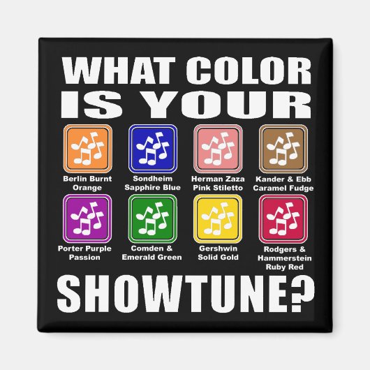Welke kleur/Showtune Magnet (Voorkant)