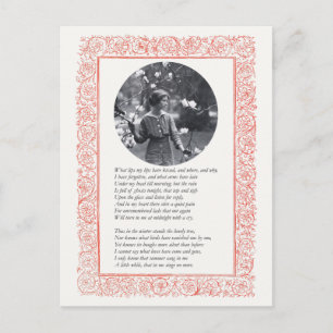 Welke lippen mijn lippen hebben gekust, en waar, e briefkaart