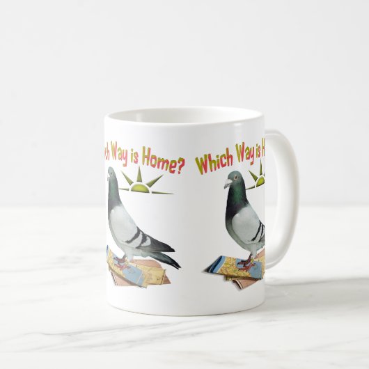 Welke manier is Thuis? Pigeon Art Koffiemok (Voorkant rechts)