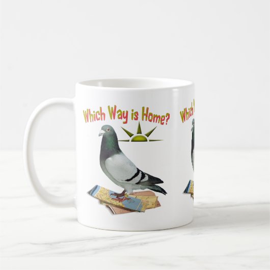 Welke manier is Thuis? Pigeon Art Koffiemok (Links)