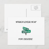 Welke manier je altijd kiest voor verkoop of aanko briefkaart (Voorkant / Achterkant)