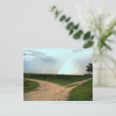 Welke manier now~Double Regenboog bij Kruispunten Briefkaart (Staand voorkant)