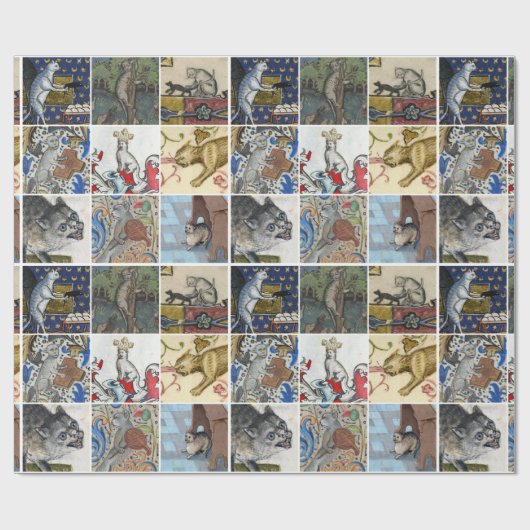 Welke middeleeuwse kat ben jij vandaag? - Hilarisc Cadeaupapier (Vlak)