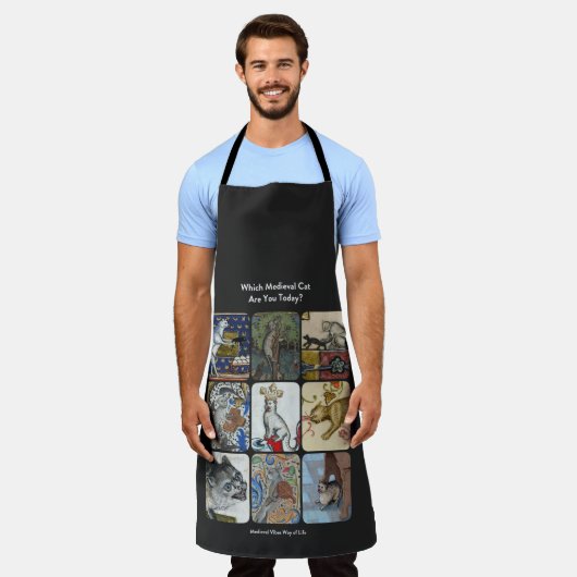 Welke middeleeuwse kat ben jij vandaag? - Hilarisc Schort (Gedragen)