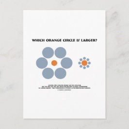 Welke Oranje cirkel is groter? (Optische verlichti Briefkaart