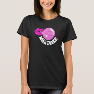 Welke Pop Lips Bubble Gum Onzorgvuldige houding T-shirt