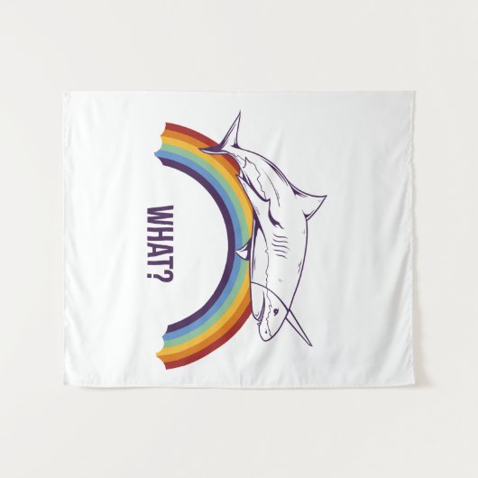 Welke regenbooghaai wandkleed (Voorkant (horizontaal))