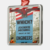 Welke? Soldaat of mechanisch Metalen Ornament (Links)