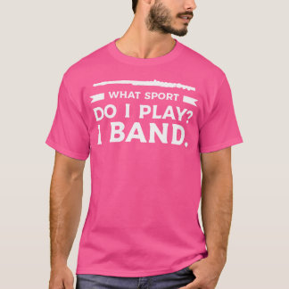 Welke sport speel ik in de band fluitist t-shirt