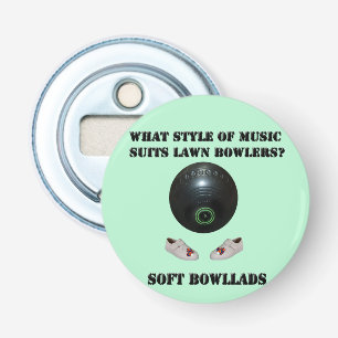 Welke stijl van muziek past gazon bowlers, button flesopener