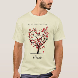 Welke tak ben jij?" Aangepaste stamboom T-shirt