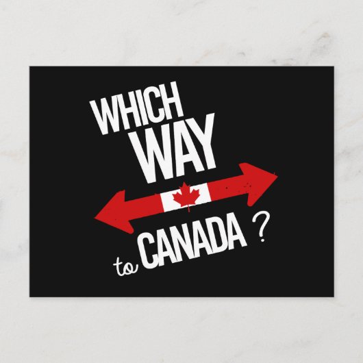 Welke weg naar Canada — wit - - - Briefkaart (Voorkant)