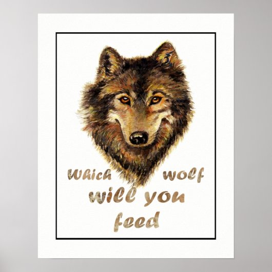 Welke Wolf ga je eten? Motivatie prijsopgave Poster (Voorkant)