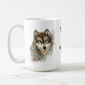 "Welke wolf zal je voeden" Inspirerend Wolf Art Koffiemok (Links)