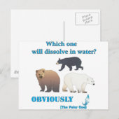 Welke zal er in de waterpolarenchemie oplossen? briefkaart (Voorkant / Achterkant)