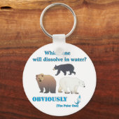 Welke zal er in de waterpolarenchemie oplossen? sleutelhanger (Voorkant)