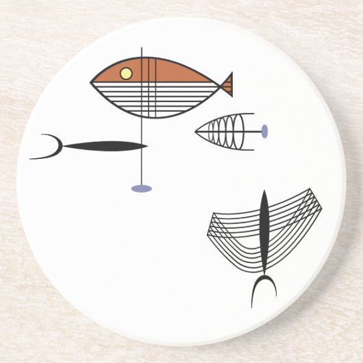 WELKE ZEE Onderzetter 4.5" Versie #2 (Voorkant)