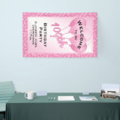 Welkom 100th Cool Number Pattern - Roze/White Spandoek (Beurs)