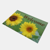 Welkom 18" x 24" Deurmat/Zonnebloemen Deurmat (Schuin)