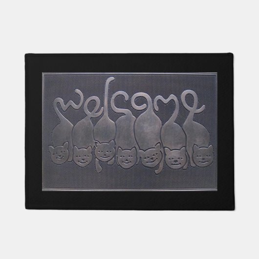 Welkom, 18 x 24-inch deurmat/kat deurmat (Voorkant)