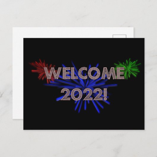 welkom 2022 ! briefkaart (Voorkant / Achterkant)