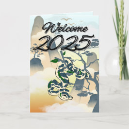 Welkom 2025: Grappige Slang Nieuwjaarskaart Feestdagen Kaart