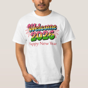 Welkom 2026 Gelukkig Nieuwjaar T-shirt