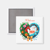 Welkom 2026 magneet (Voorkant / Achterkant)