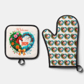 Welkom 2026 ovenwant & pannenlap set (Voorkant)