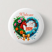 Welkom 2026 ronde button 5,7 cm (Voorkant)