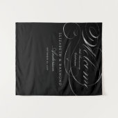 Welkom 25-jarig jubileum Elegant Zilver Schrift Wandkleed (Voorkant (horizontaal))