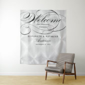 Welkom 25e Jubileum Elegant Silver Script Wandkleed (In situ)