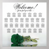 Welkom! 30 Tabel Emerald Green Roos Seating Chart Poster (Voorkant)