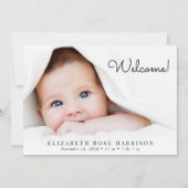 Welkom 3 Fotocollage Baby Geboorte Aankondiging (Voorkant)