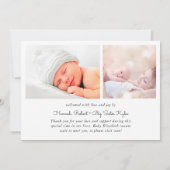 Welkom 3 Fotocollage Baby Geboorte Aankondiging (Achterkant)