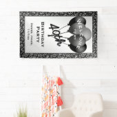 Welkom 40th Party Black/White Number Pattern Spandoek (Insitu)