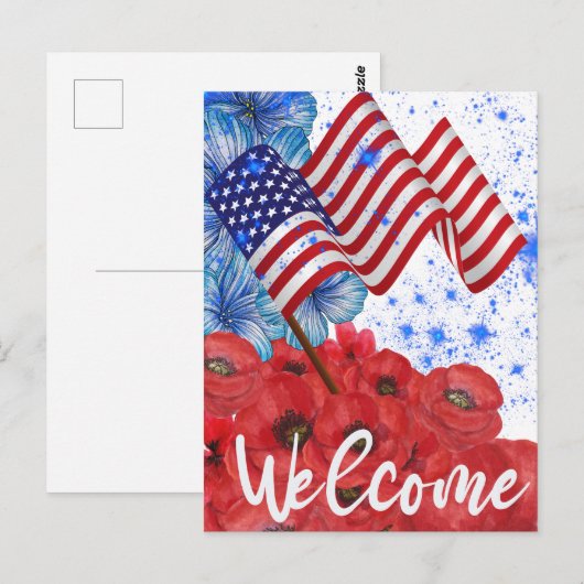 Welkom 4 juli briefkaart (Voorkant / Achterkant)