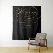 Welkom 50-jarig jubileum Elegante zilveren script Wandkleed (In situ)