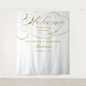 Welkom 50e Jubileum Elegant Silver Script Wandkleed (Voorkant)