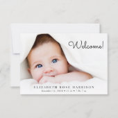 Welkom 5 Foto Collage Birth Aankondiging (Voorkant)