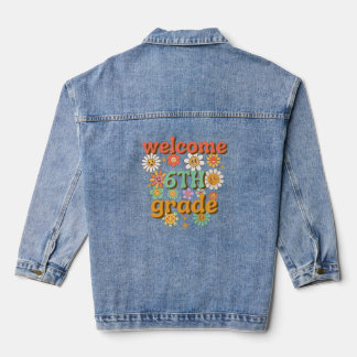 WELKOM 6DE LEERJAAR, GELUKKIG TERUG NAAR SCHOOL  DENIM JACKET