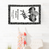 Welkom, 70th Party Black/White Number Pattern Spandoek (Insitu)