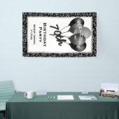 Welkom, 70th Party Black/White Number Pattern Spandoek (Beurs)