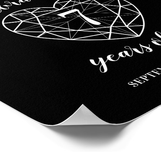 Welkom, 7 jaar liefde, 7 jaar hart poster (Hoek)