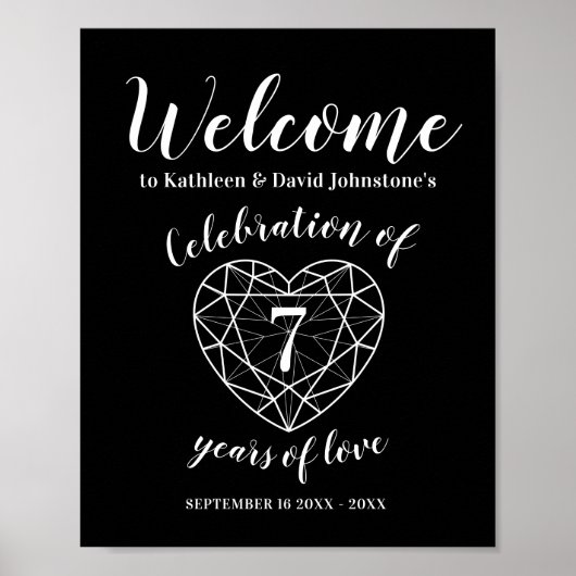 Welkom, 7 jaar liefde, 7 jaar hart poster (Voorkant)